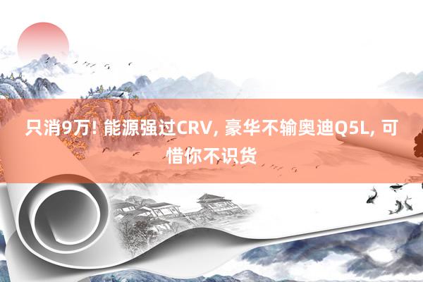 只消9万! 能源强过CRV, 豪华不输奥迪Q5L, 可惜你不识货